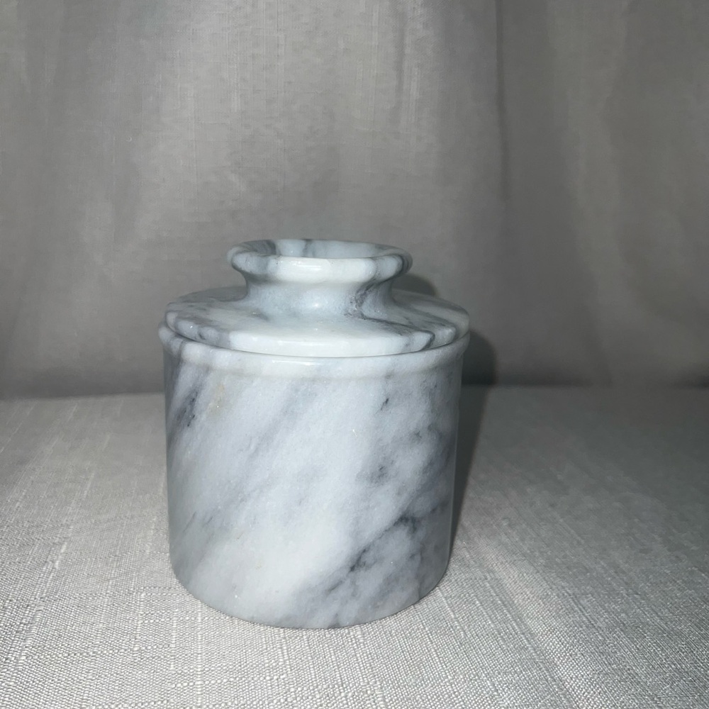 Marble Butter bell crock